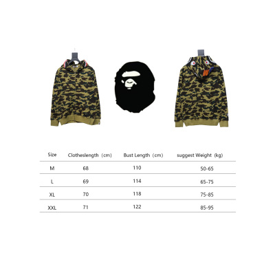 Bstsneaker-BAPE Cloro Camo Shark Full Zip Hoodie Green FW18 02
