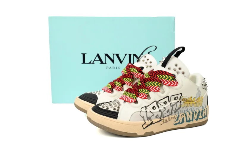 Bstsneaker-LANVIN White Black Painted