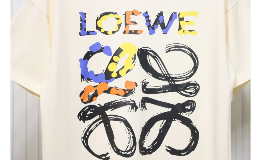 Bstsneaker-Loewe Graffiti Painted Logo T-shirt 120 