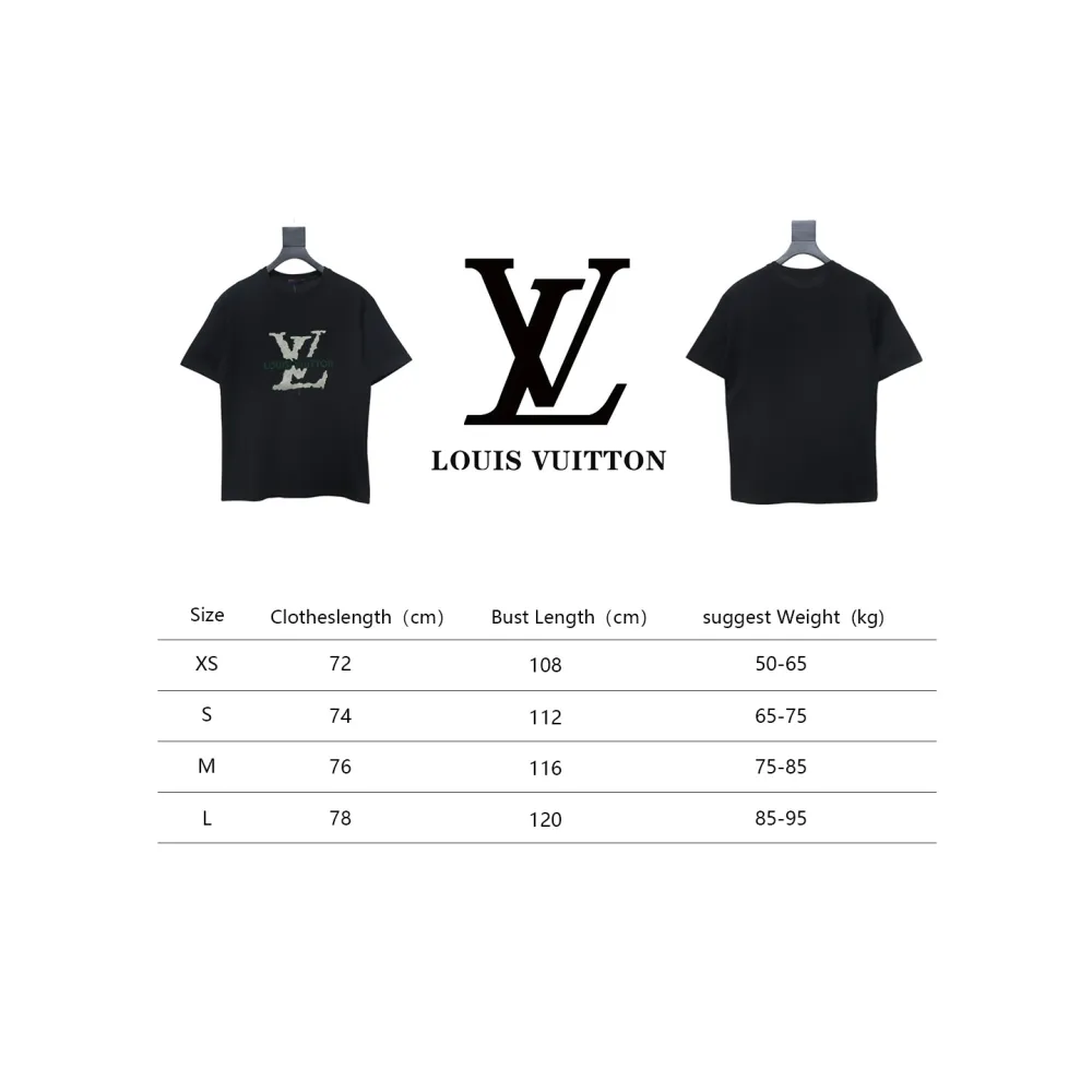 Bstsneaker-Louis Vuitton LV Flocked Logo Short-Sleeved T-shirt 130