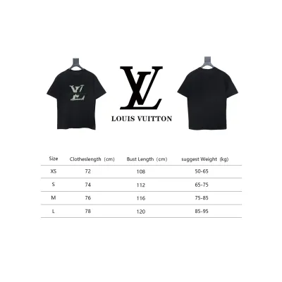 Bstsneaker-Louis Vuitton LV Flocked Logo Short-Sleeved T-shirt 130 02