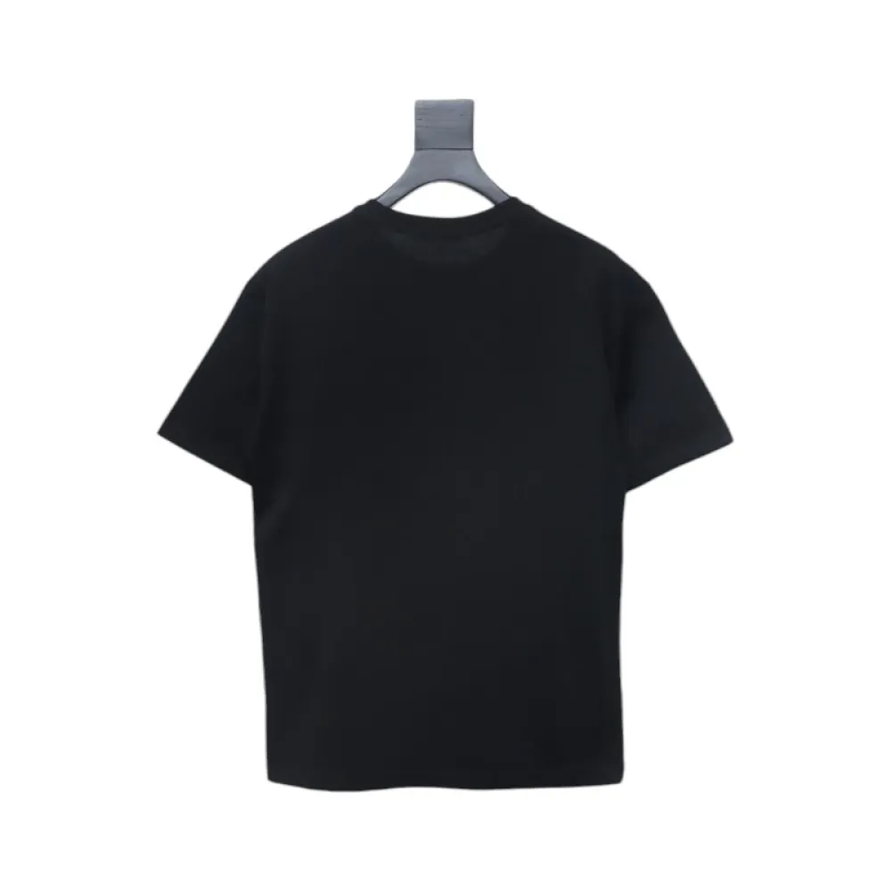 Bstsneaker-Louis Vuitton LV Flocked Logo Short-Sleeved T-shirt 130