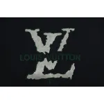 Bstsneaker-Louis Vuitton LV Flocked Logo Short-Sleeved T-shirt 130