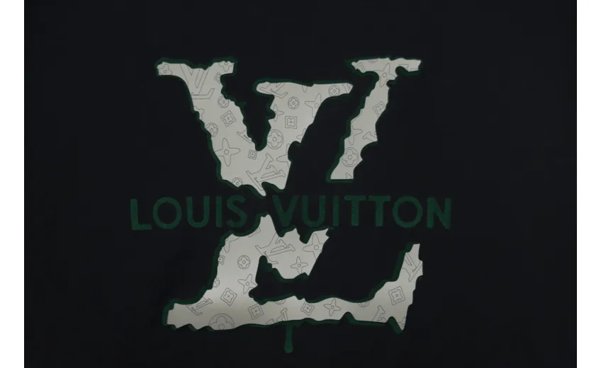Bstsneaker-Louis Vuitton LV Flocked Logo Short-Sleeved T-shirt 130