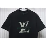 Bstsneaker-Louis Vuitton LV Flocked Logo Short-Sleeved T-shirt 130