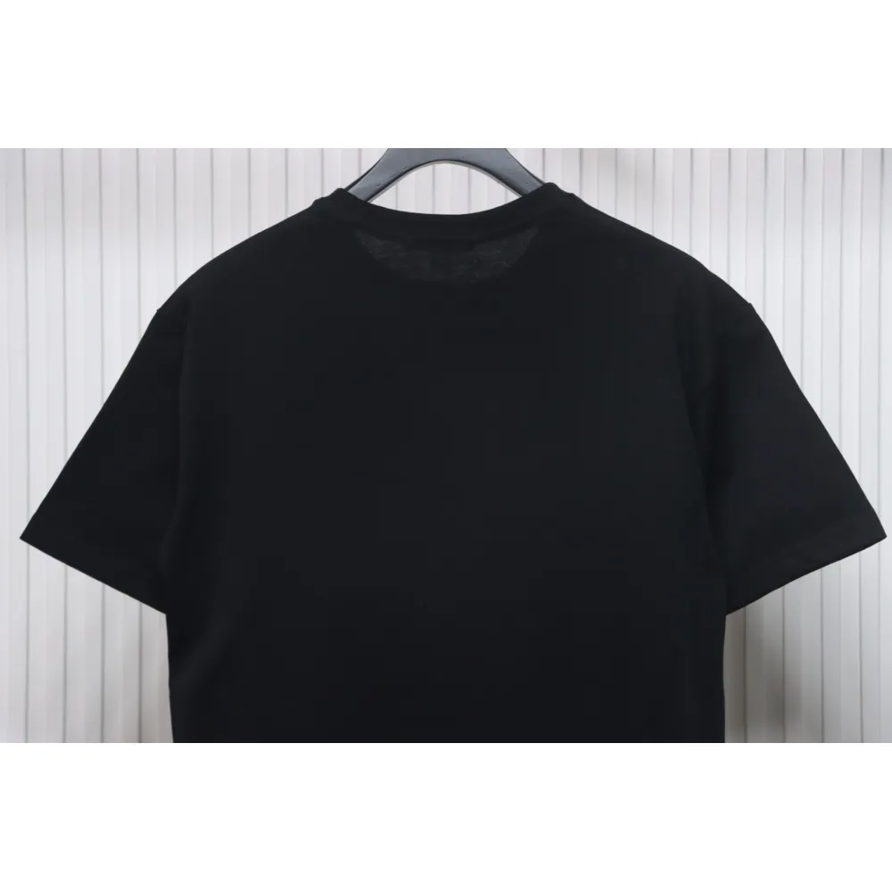 Bstsneaker-Louis Vuitton LV Flocked Logo Short-Sleeved T-shirt 130