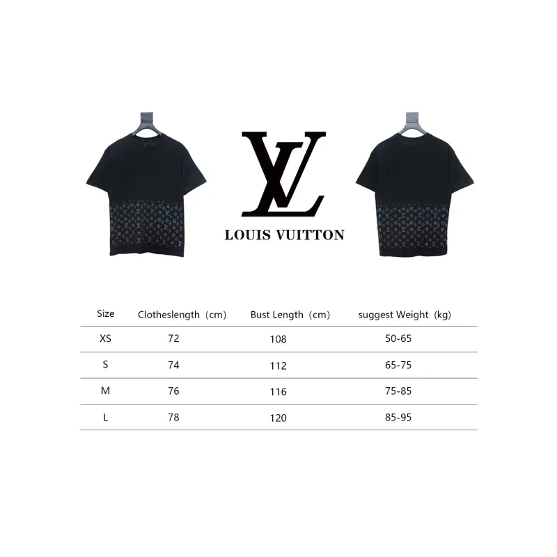 Bstsneaker-Louis Vuitton Monogram Gradient Embellished T-shirt 150