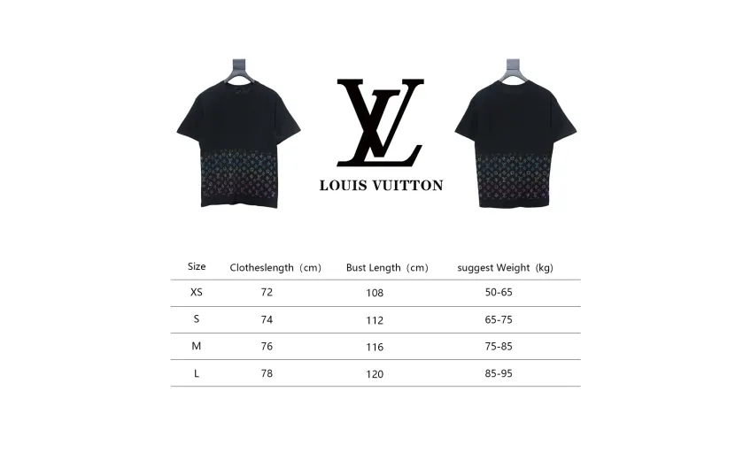 Bstsneaker-Louis Vuitton Monogram Gradient Embellished T-shirt 150