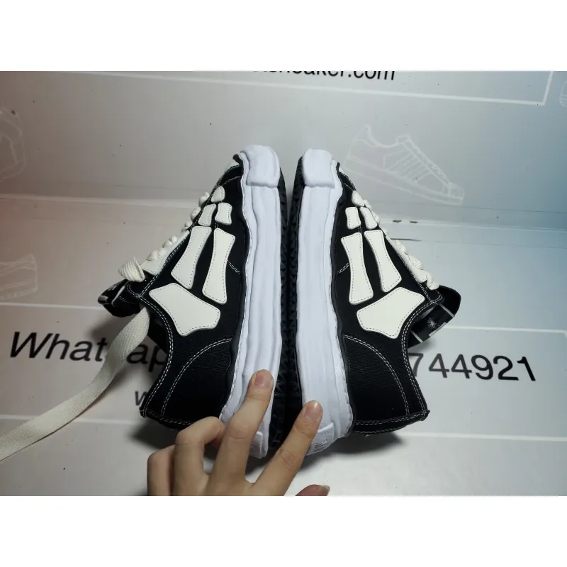 Bstsneaker-AMIRI MMY Bones x Maison MIHARA YASUHIRO Black AMFOSR1076-001