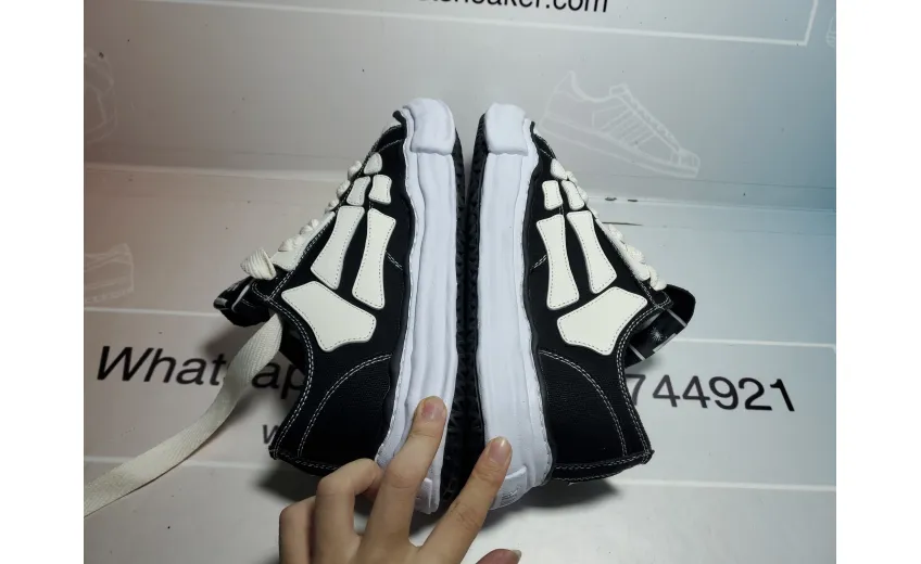 Bstsneaker-AMIRI MMY Bones x Maison MIHARA YASUHIRO Black AMFOSR1076-001
