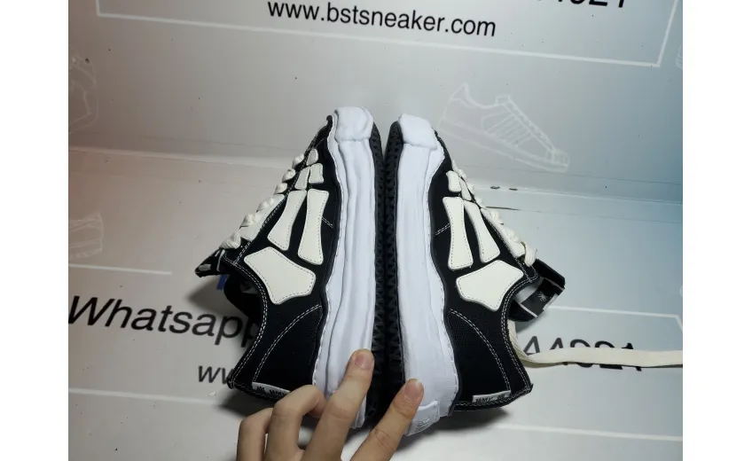 Bstsneaker-AMIRI MMY Bones x Maison MIHARA YASUHIRO Black AMFOSR1076-001