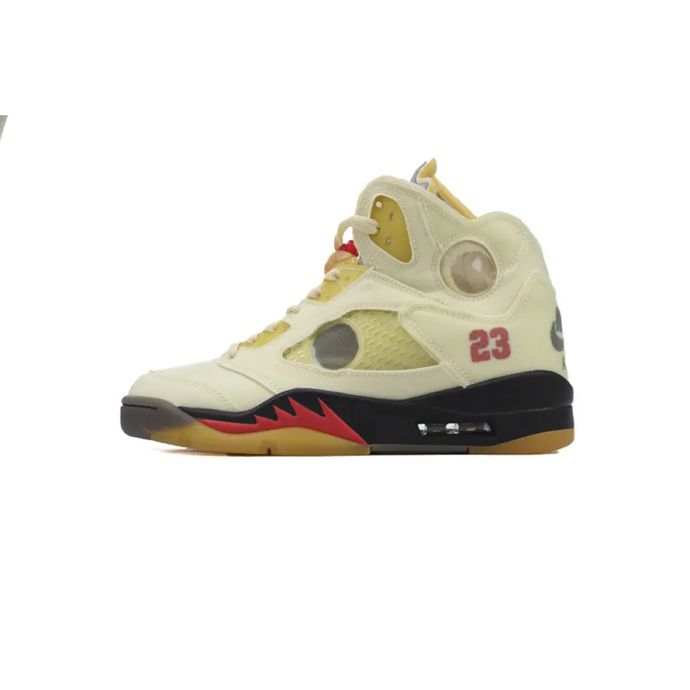Bstsneaker- Air Jordan 5 Retro OFF-WHITE Sail DH8565-100 
