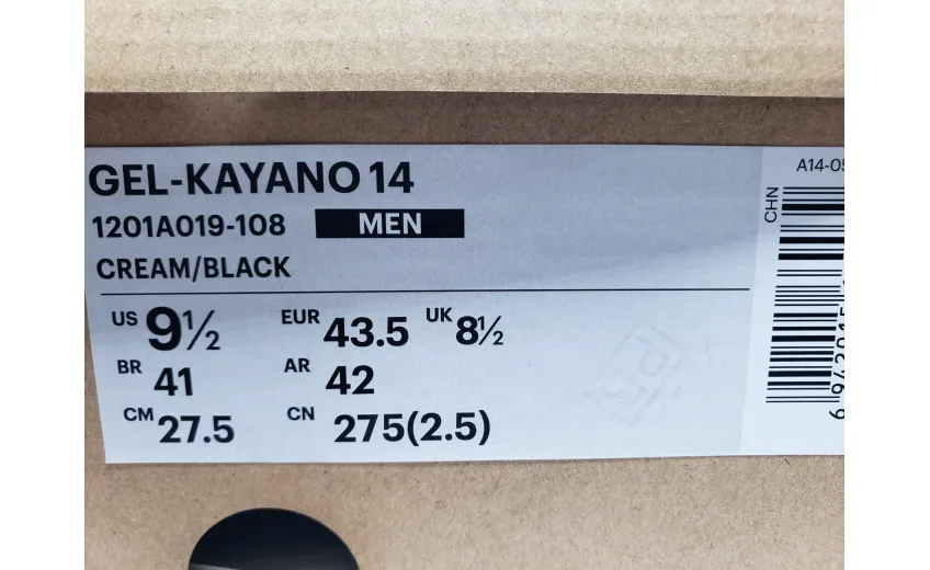 Bstsneaker- ASICS Gel-Kayano 14 Cream Black Metallic Plum 1201A019-108