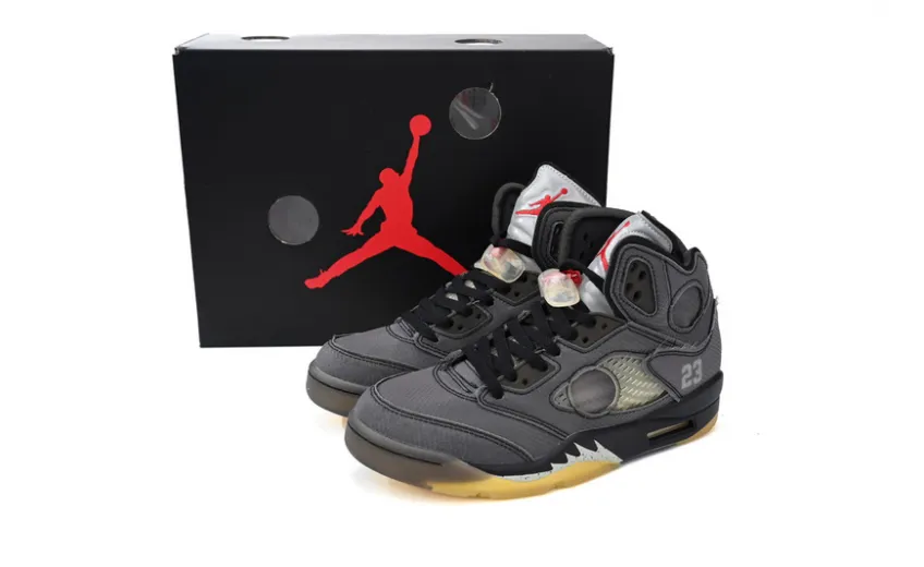 Bstsneaker- Nike Air Jordan 5 Retro Off-White Black Muslin CT8480-001 