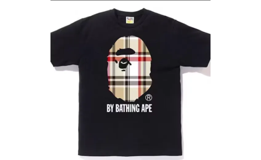 Bstsneaker-BAPE A Bathing Ape Check by Bathing T-shirt Black 120