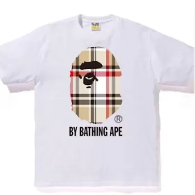 Bstsneaker-BAPE A Bathing Ape Check by Bathing T-shirt White 120 01