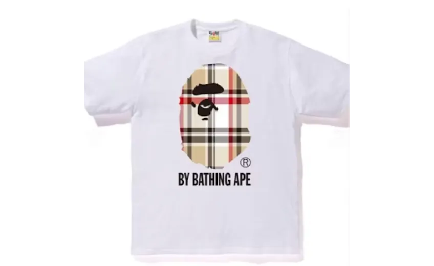 Bstsneaker-BAPE A Bathing Ape Check by Bathing T-shirt White 120