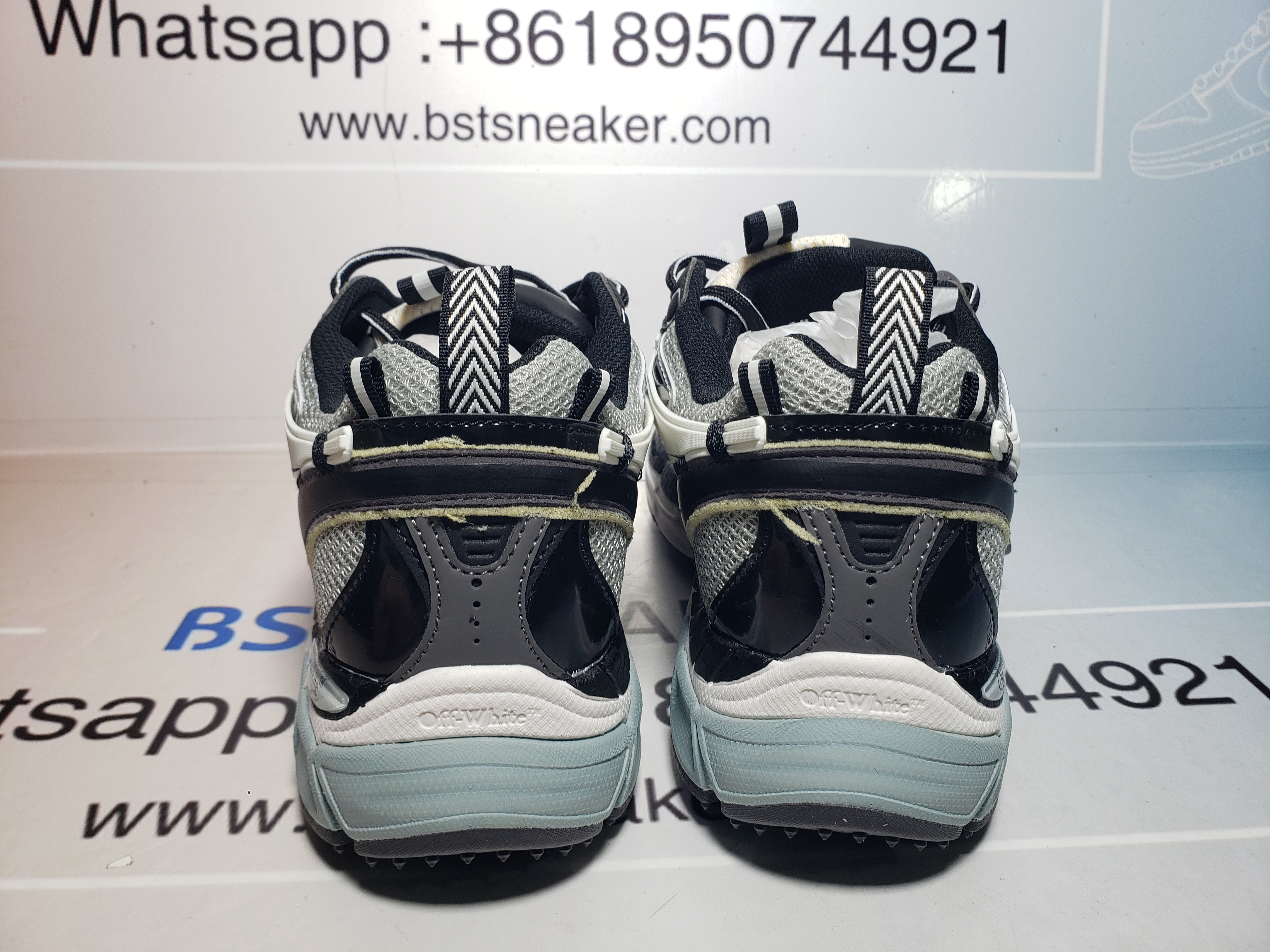 Bstsneaker-OFF WHITE Be Right Back Grey Black OMIA295C99FAB0010510