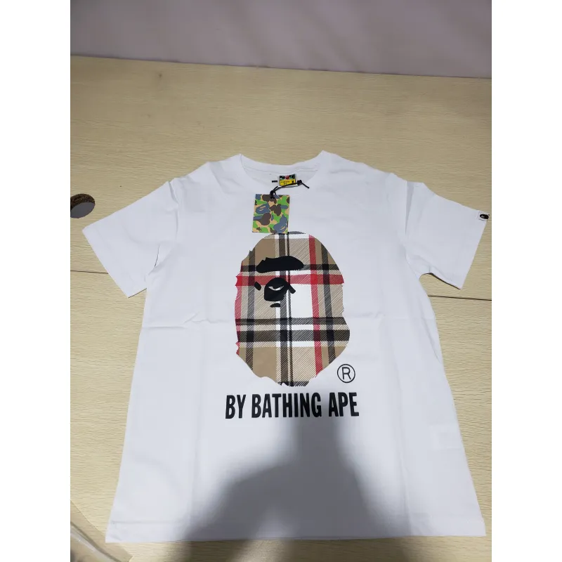 Bstsneaker-BAPE A Bathing Ape Check by Bathing T-shirt White 120