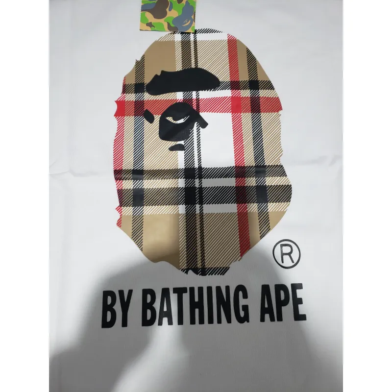 Bstsneaker-BAPE A Bathing Ape Check by Bathing T-shirt White 120