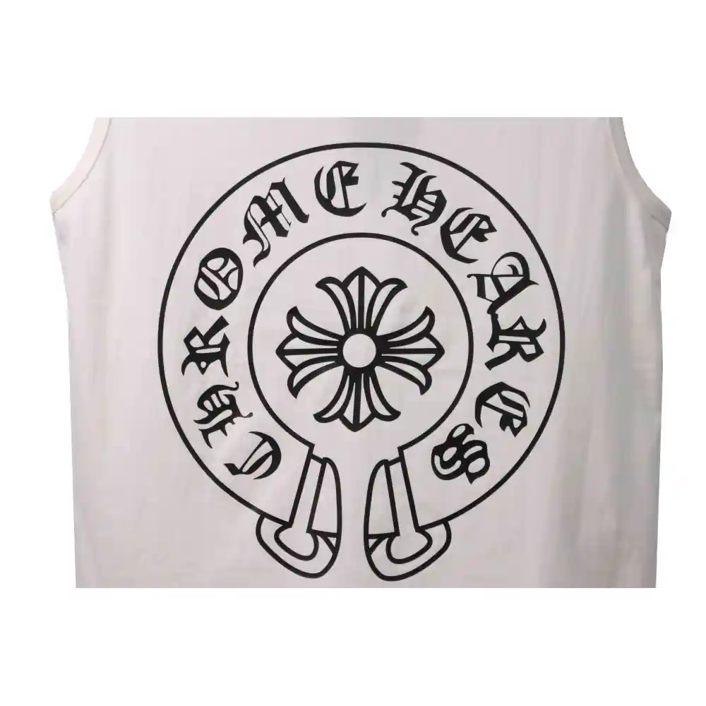 Bstsneaker-Chrome Hearts White Printed Vest 90