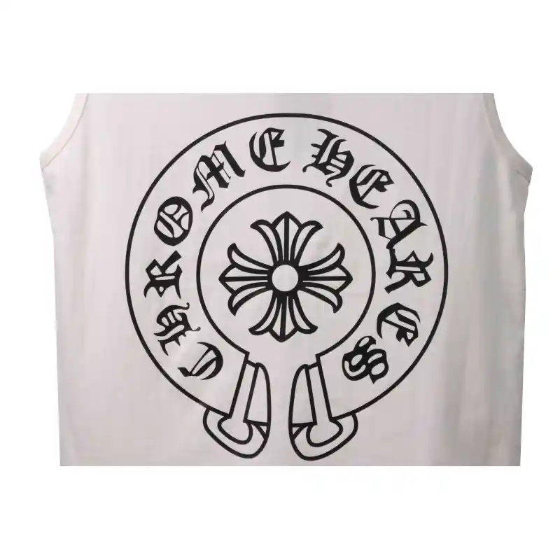 Bstsneaker-Chrome Hearts White Printed Vest 90