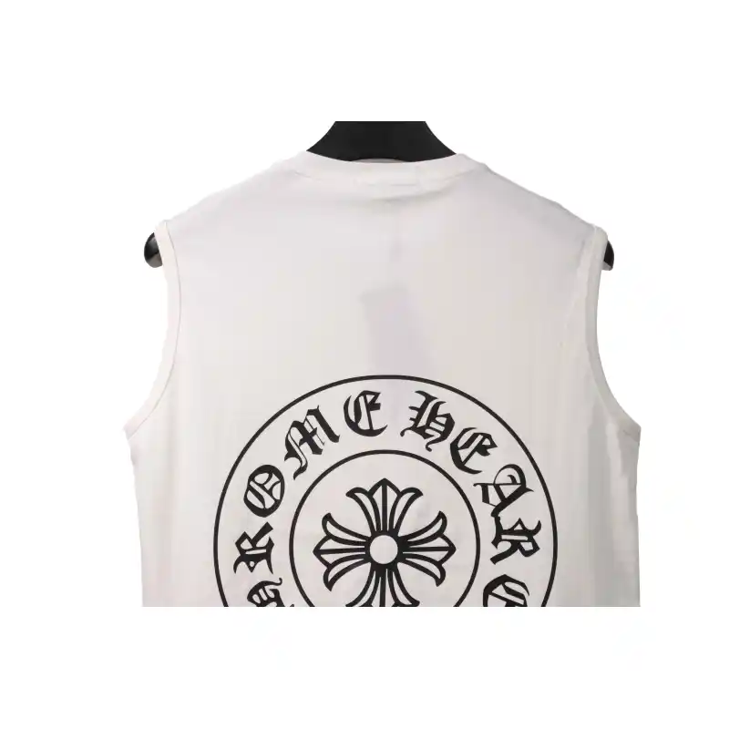 Bstsneaker-Chrome Hearts White Printed Vest 90