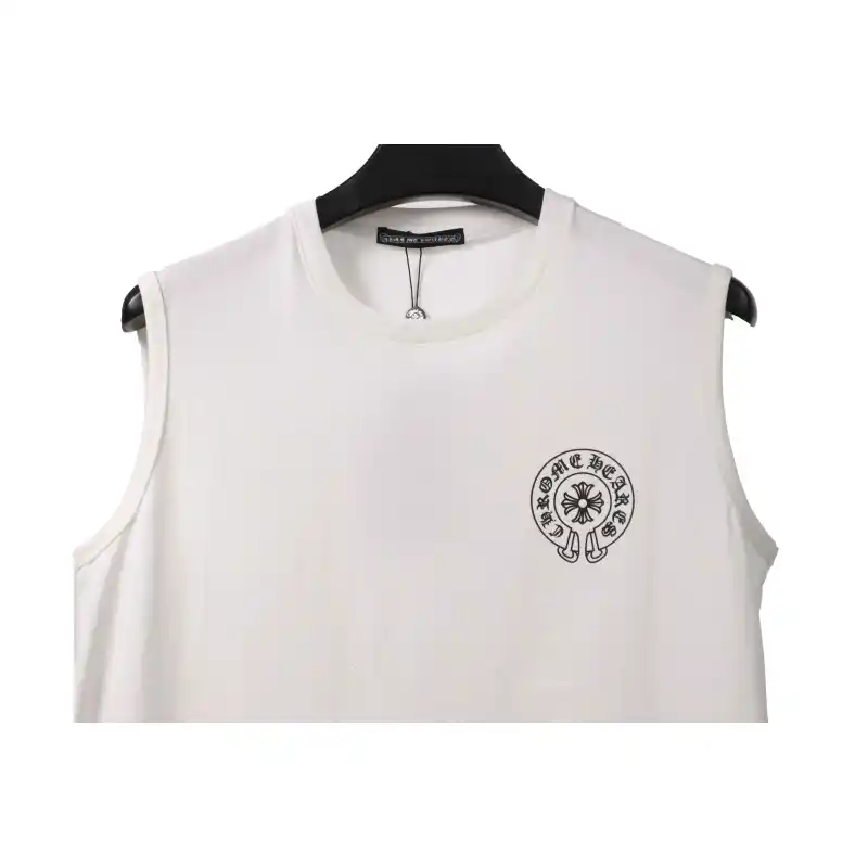 Bstsneaker-Chrome Hearts White Printed Vest 90