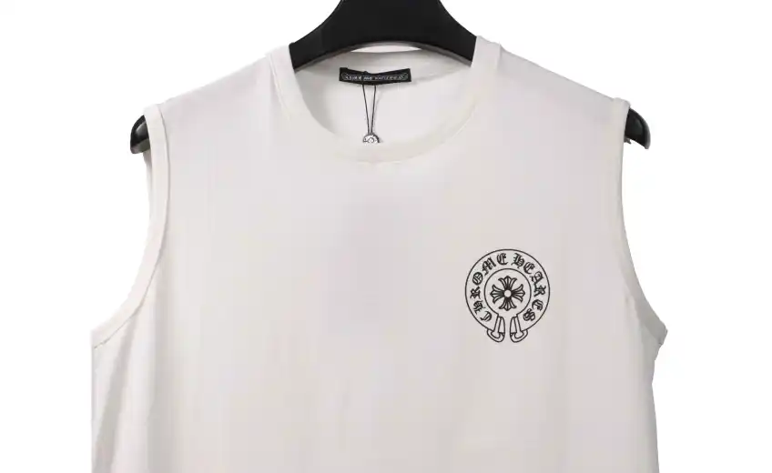 Bstsneaker-Chrome Hearts White Printed Vest 90