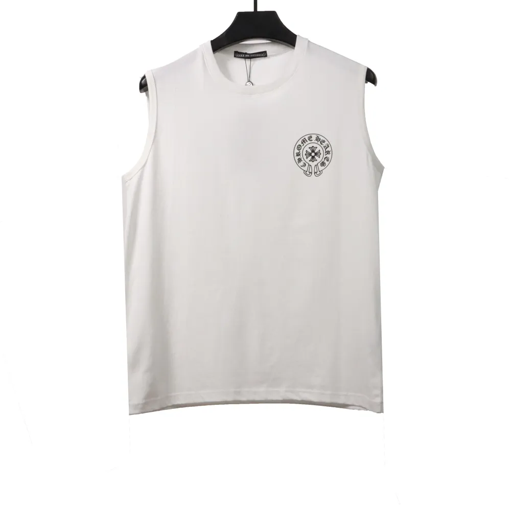 Bstsneaker-Chrome Hearts White Printed Vest 90
