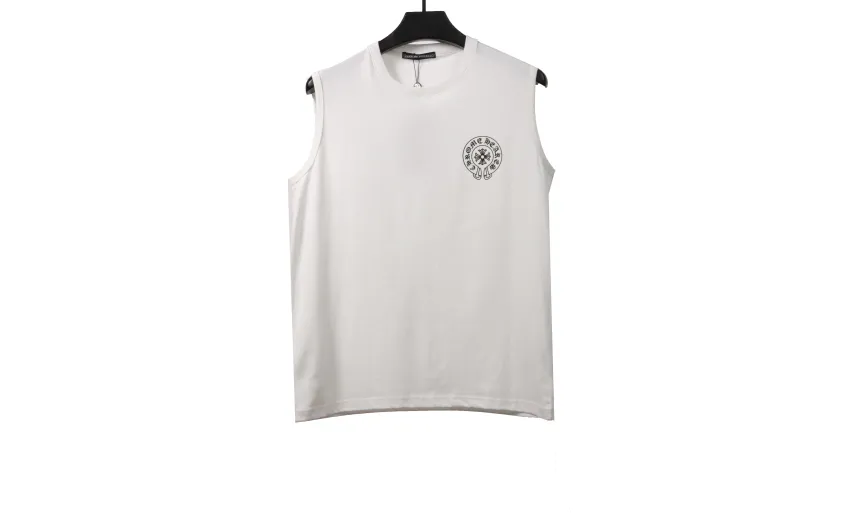 Bstsneaker-Chrome Hearts White Printed Vest 90