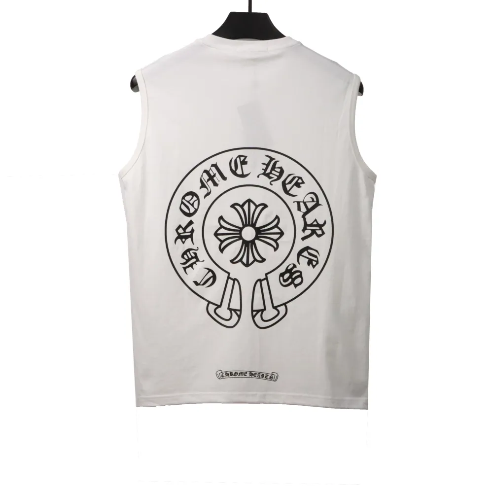Bstsneaker-Chrome Hearts White Printed Vest 90