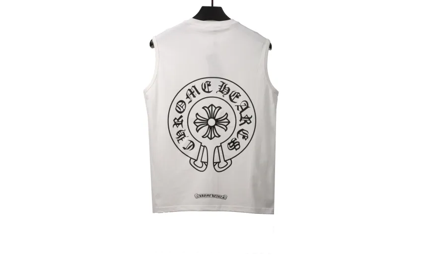 Bstsneaker-Chrome Hearts White Printed Vest 90
