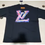 Bstsneaker-Louis Vuitton logo print black T-shirt 120
