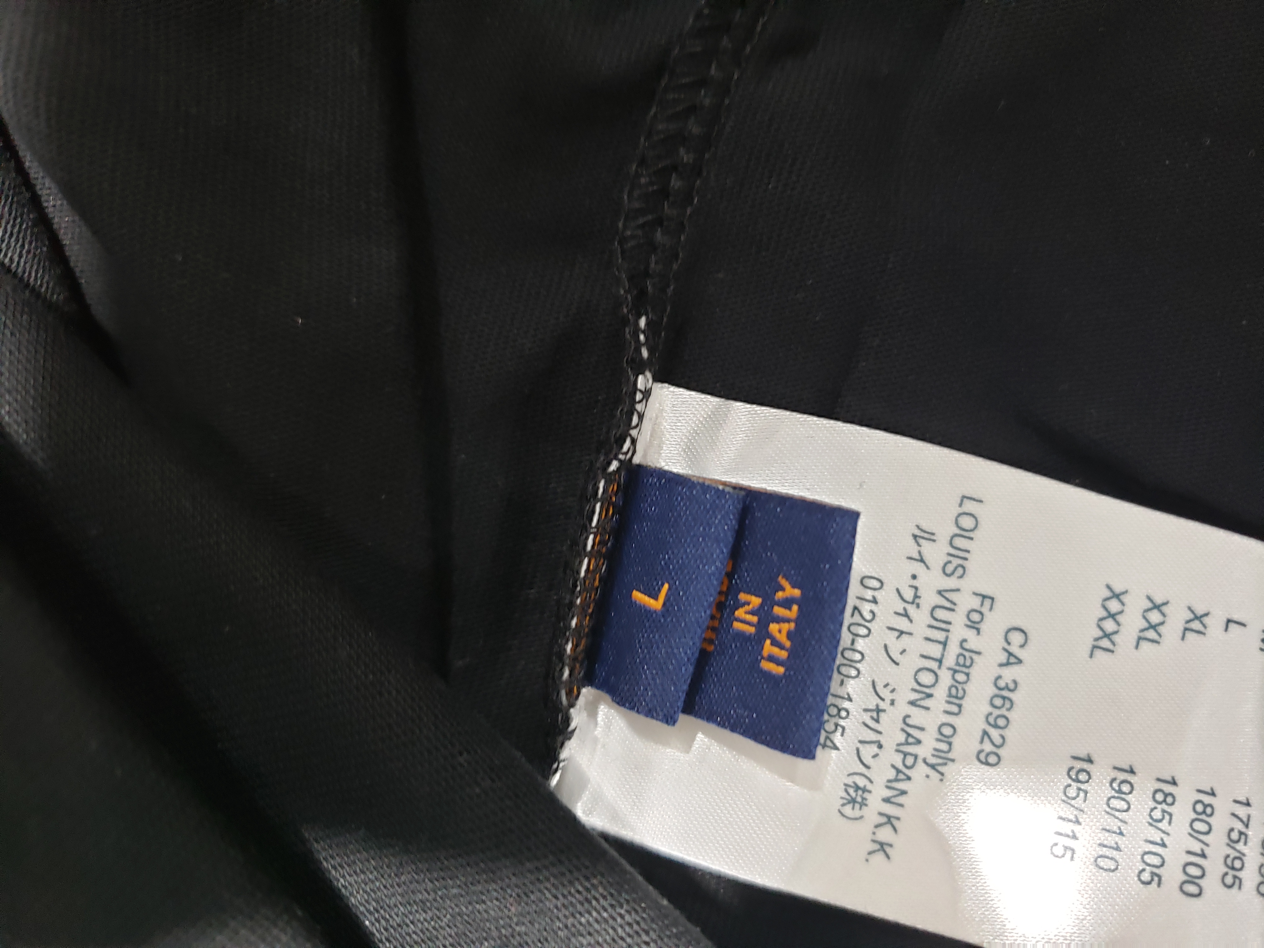 Bstsneaker-Louis Vuitton logo print black T-shirt 120