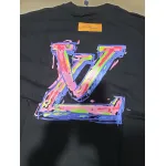 Bstsneaker-Louis Vuitton logo print black T-shirt 120