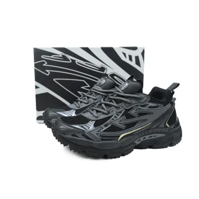 Bstsneaker- OFF WHITE Mesh Trainers Full Black OMIA295C99 FAB00 1101 02