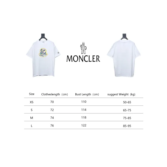 Bstsneaker-Moncler Embroidered Logo Cotton T-shirt White 120
