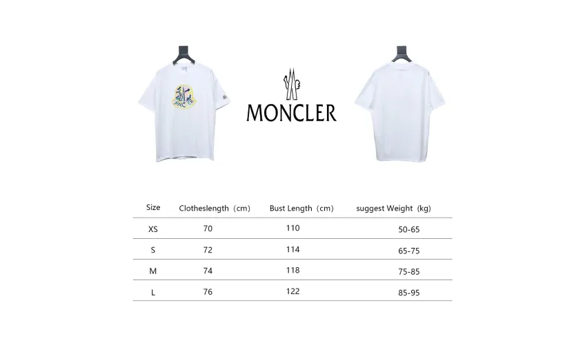 Bstsneaker-Moncler Embroidered Logo Cotton T-shirt White 120