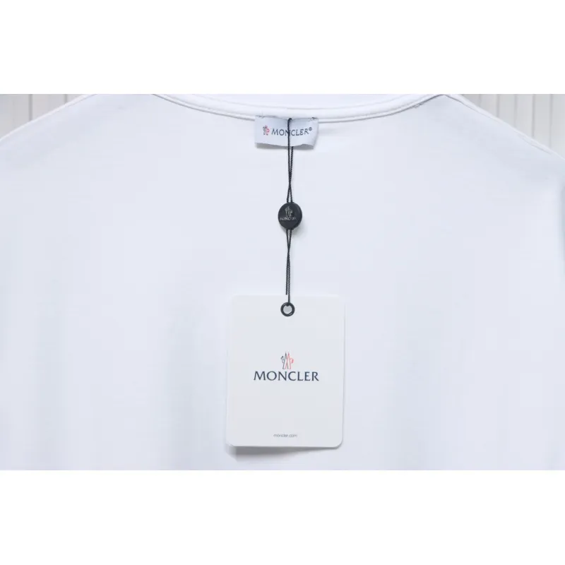 Bstsneaker-Moncler Embroidered Logo Cotton T-shirt White 120