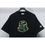 Bstsneaker-Moncler Embroidered Logo Cotton T-shirt Black 120