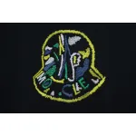 Bstsneaker-Moncler Embroidered Logo Cotton T-shirt Black 120