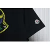 Bstsneaker-Moncler Embroidered Logo Cotton T-shirt Black 120