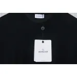 Bstsneaker-Moncler Embroidered Logo Cotton T-shirt Black 120