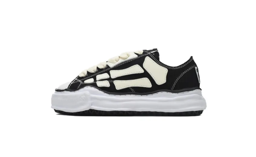 Bstsneaker-AMIRI MMY Bones x Maison MIHARA YASUHIRO Black AMFOSR1076-001