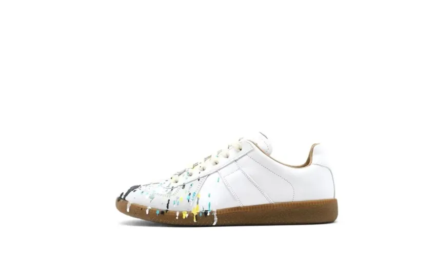 Bstsneaker-Maison Margiela White Paint Replica Sneakers 