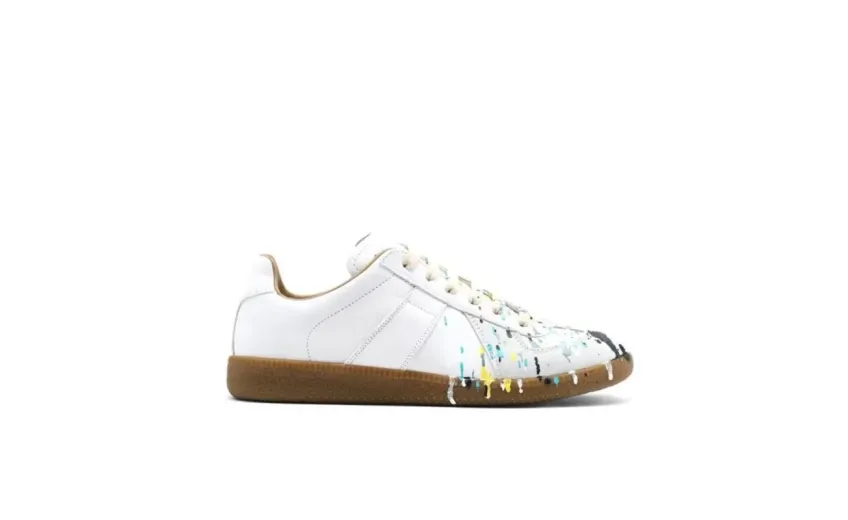 Bstsneaker-Maison Margiela White Paint Replica Sneakers 