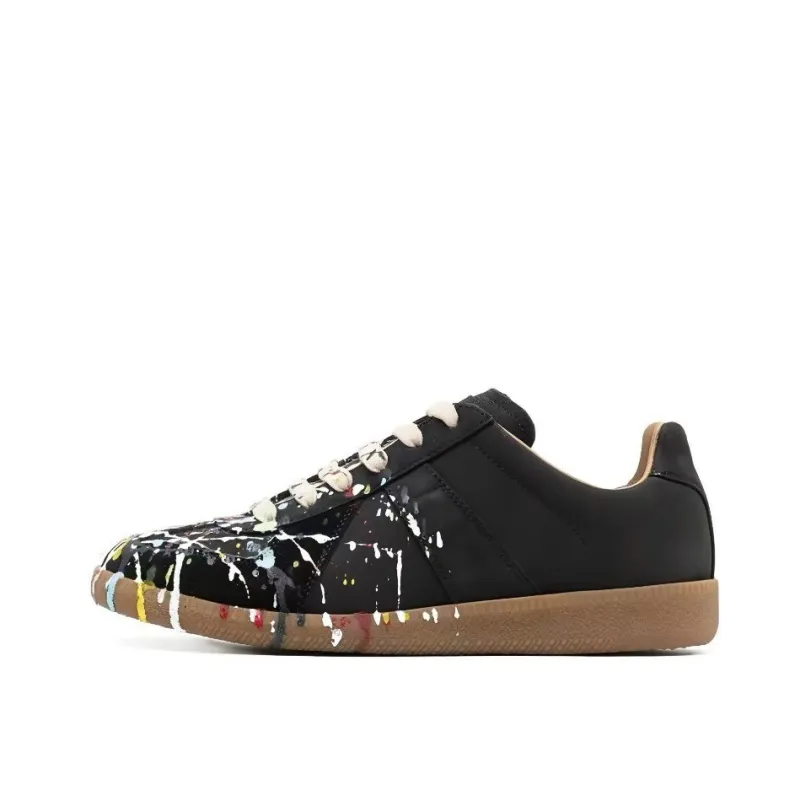 Bstsneaker-Maison Margiela Black Paint Replica Sneakers 