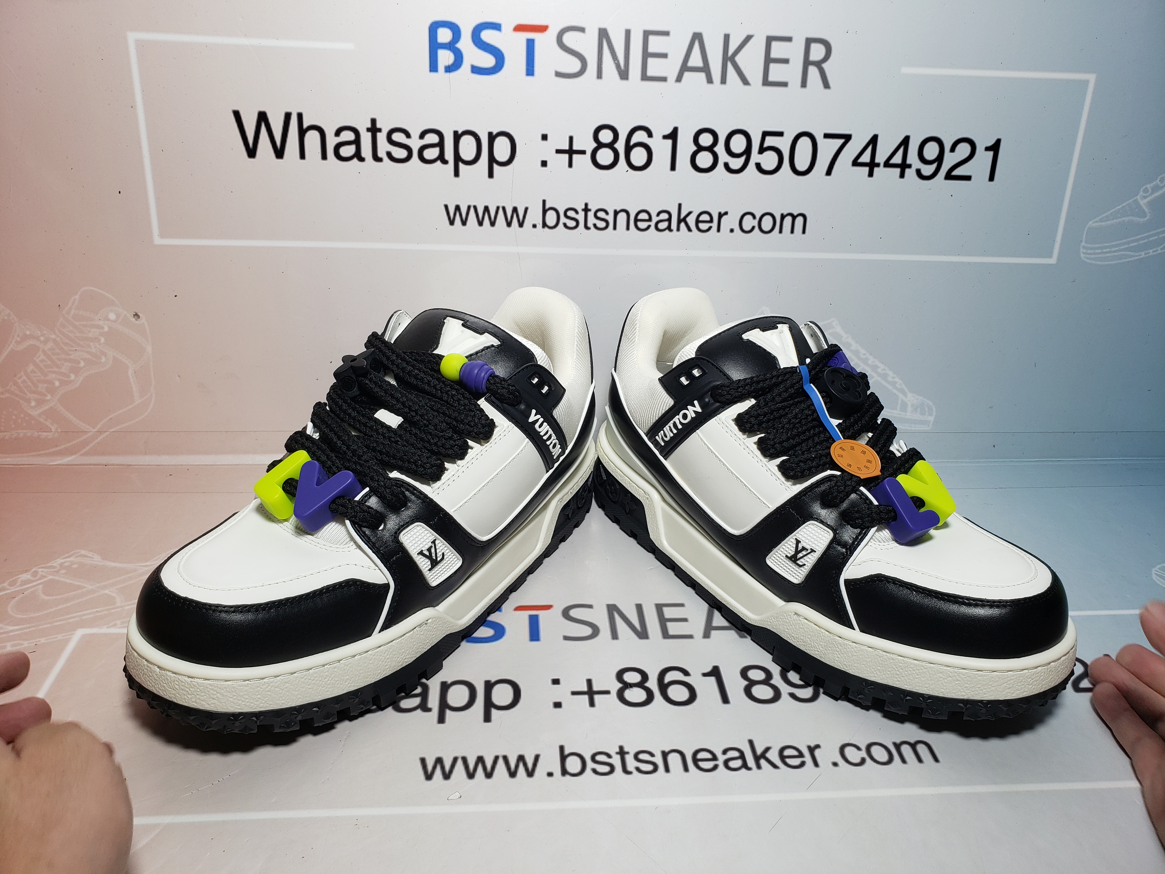 Bstsneaker-Louis Vuitton LV Trainer Black And White 1AB8SD
