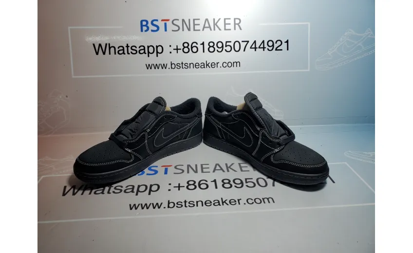 Bstsneaker- Travis Scott x Air Jordan 1 Low Black Phantom DM7866-001 